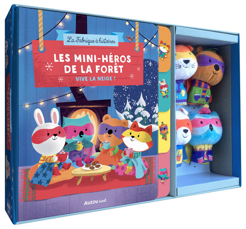 Coffret marionnettes à doigts - les mini-héros de la forêt - Vive la neige ! -  Benedicte Riviere - AUZOU
