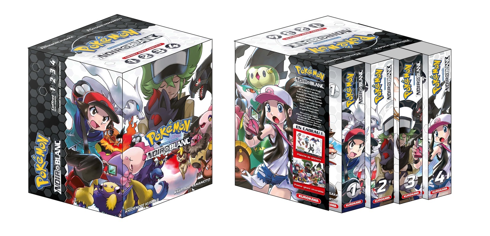 Coffret Pokémon Noir et Blanc Double (tomes 1-2-3-4) - Hidenori Kusaka, Satoshi Yamamoto - KUROKAWA