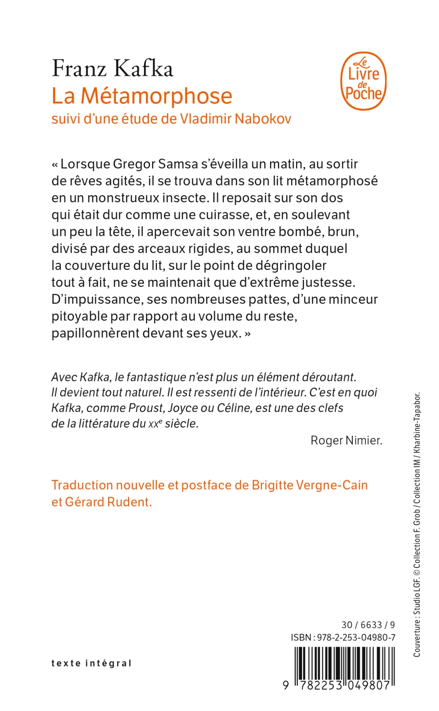 La Métamorphose - Franz Kafka - LGF