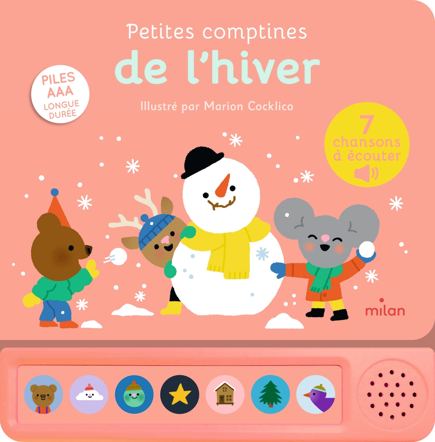 Contes et comptines à écouter - Petites comptines de l'hiver- LIVRE SONORE - Dès 1 an -  - MILAN