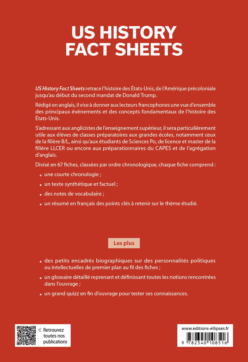 US History Fact Sheets - Histoire des Etats-Unis en fiches - Christophe Repplinger - ELLIPSES