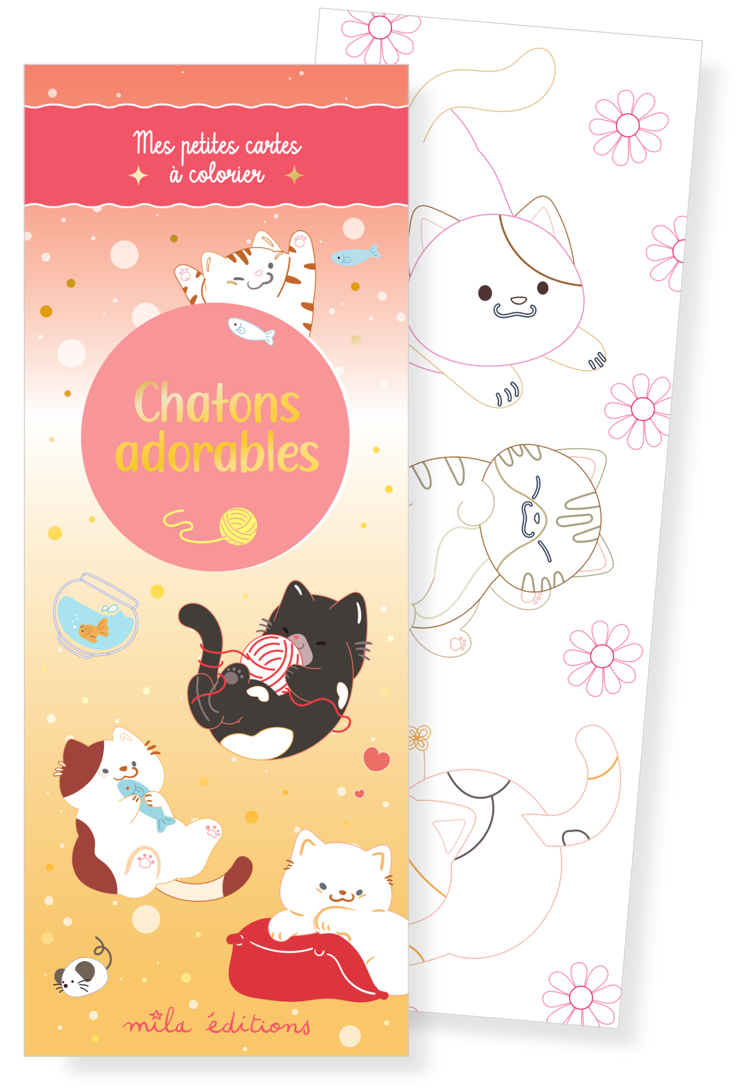 Chatons adorables - Mes petites cartes à colorier -  Collectif - MILA