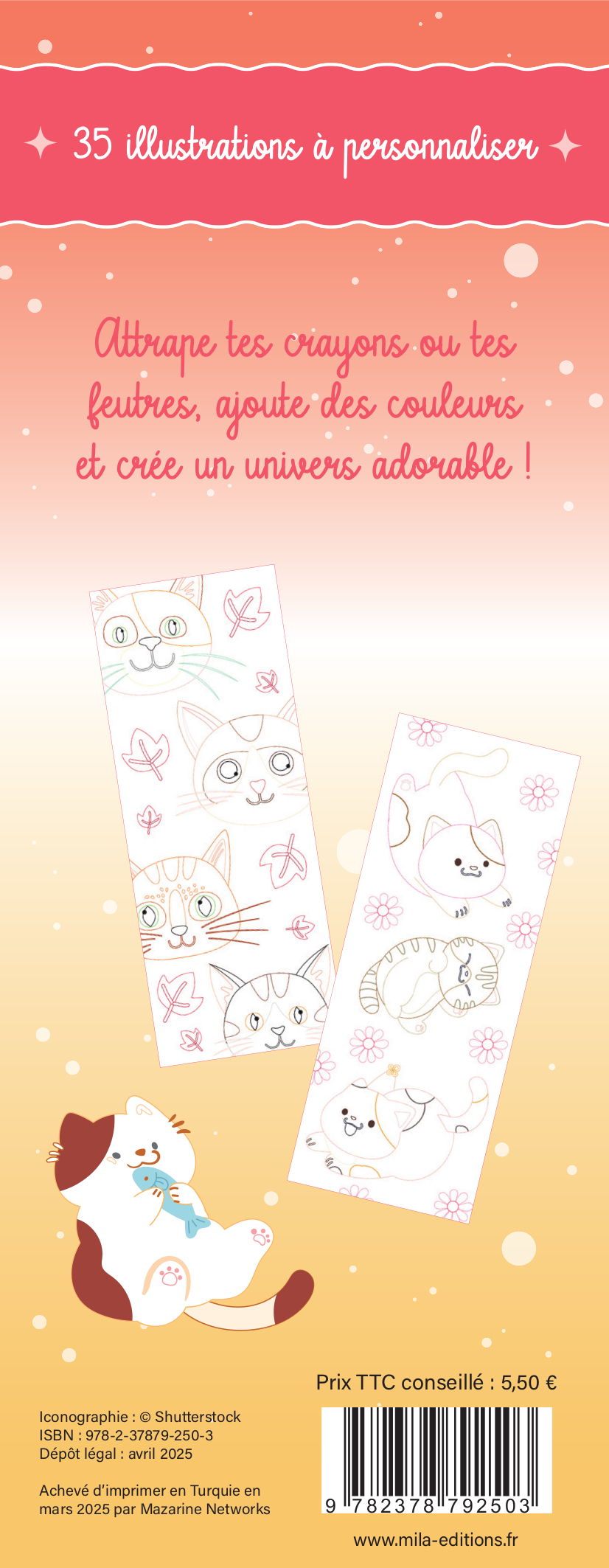 Chatons adorables - Mes petites cartes à colorier -  Collectif - MILA