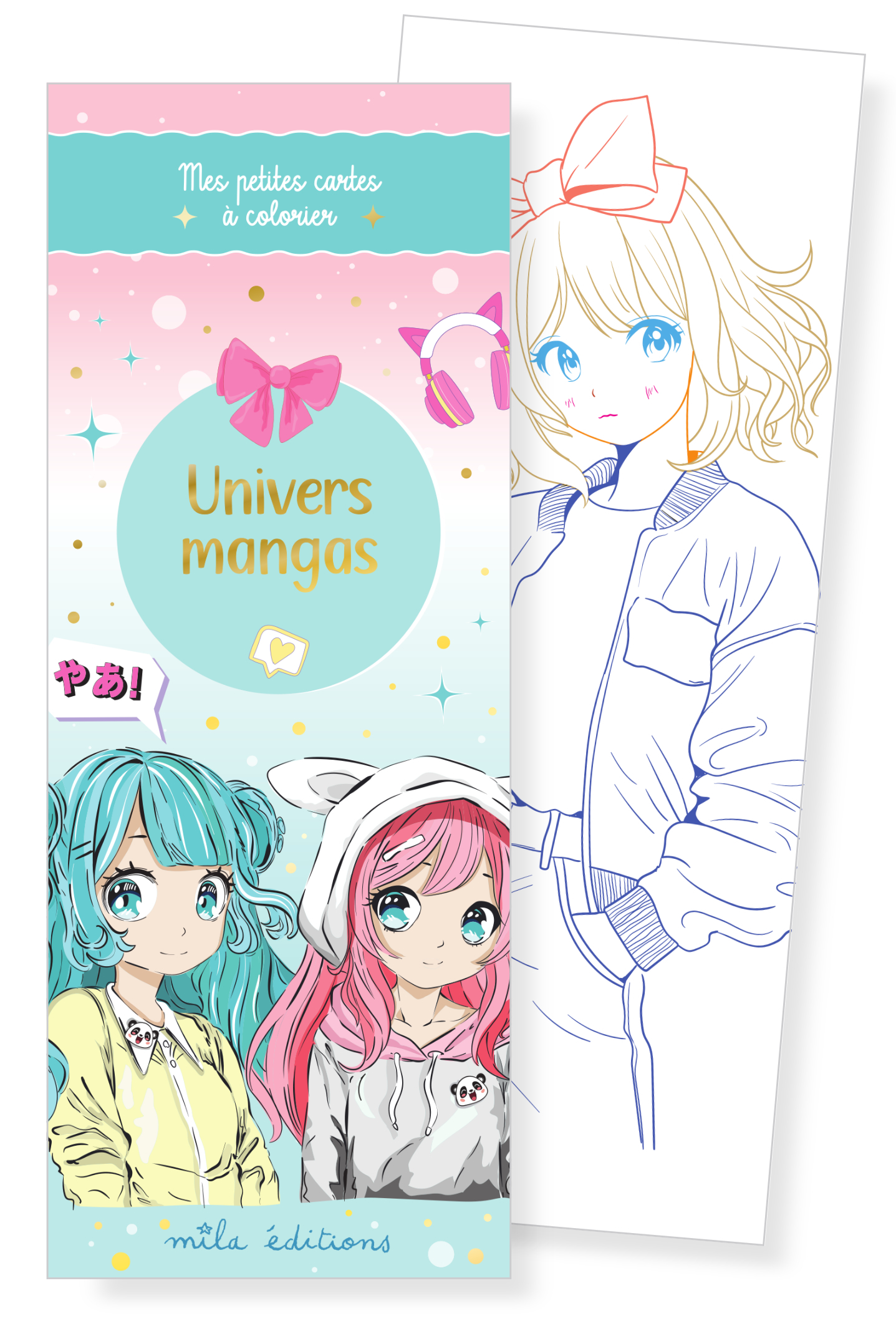 Univers mangas - Mes petites cartes à colorier -  Collectif - MILA