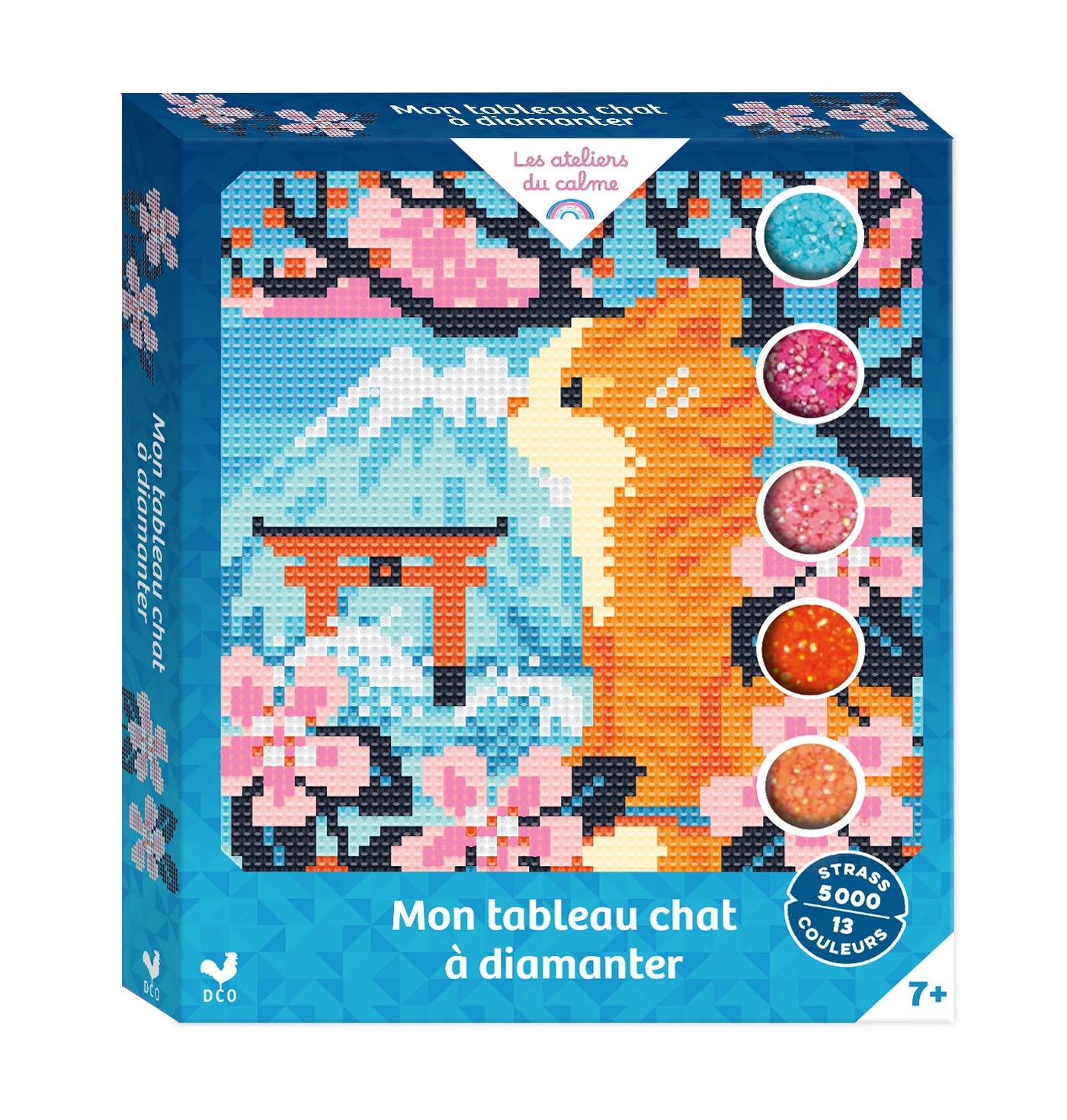 Mon tableau chat à diamanter - coffret avec accessoires -  - DEUX COQS D OR