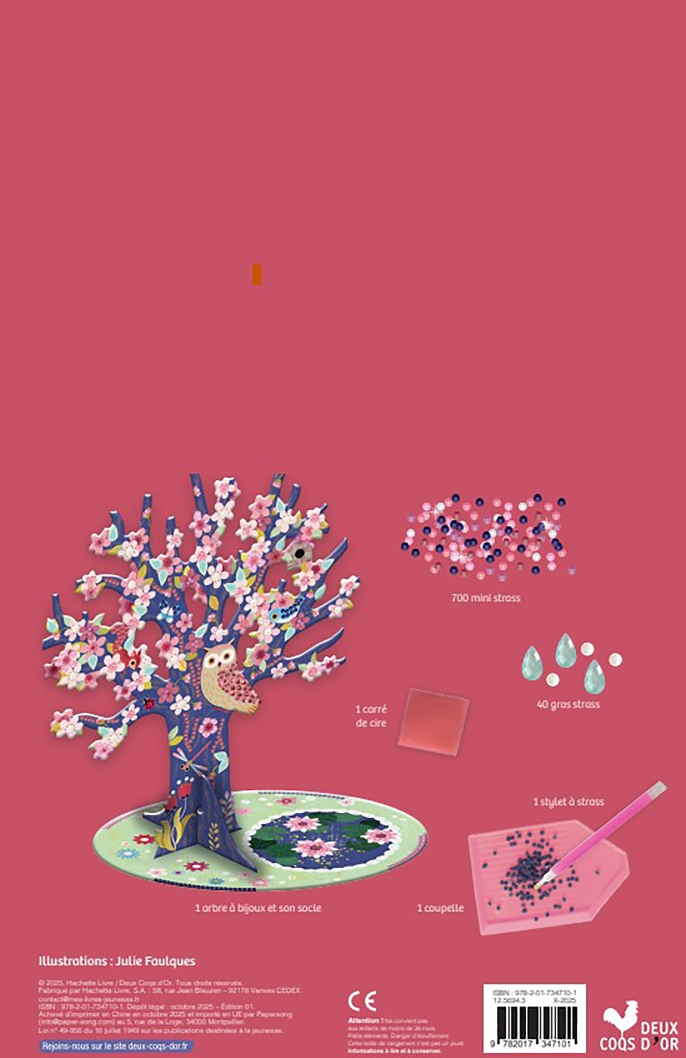 Mon arbre à bijoux à décorer - boîte avec accessoires -  - DEUX COQS D OR