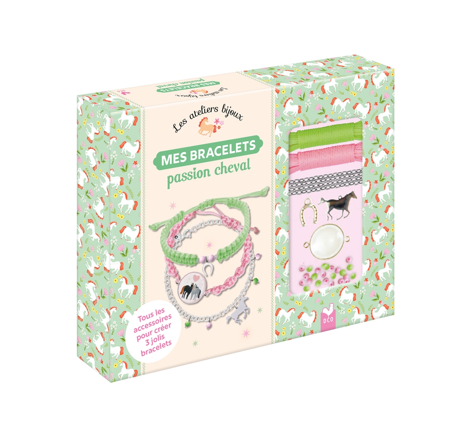 Mes bracelets passion cheval - coffret avec accessoires - Laetitia Lazerges - DEUX COQS D OR