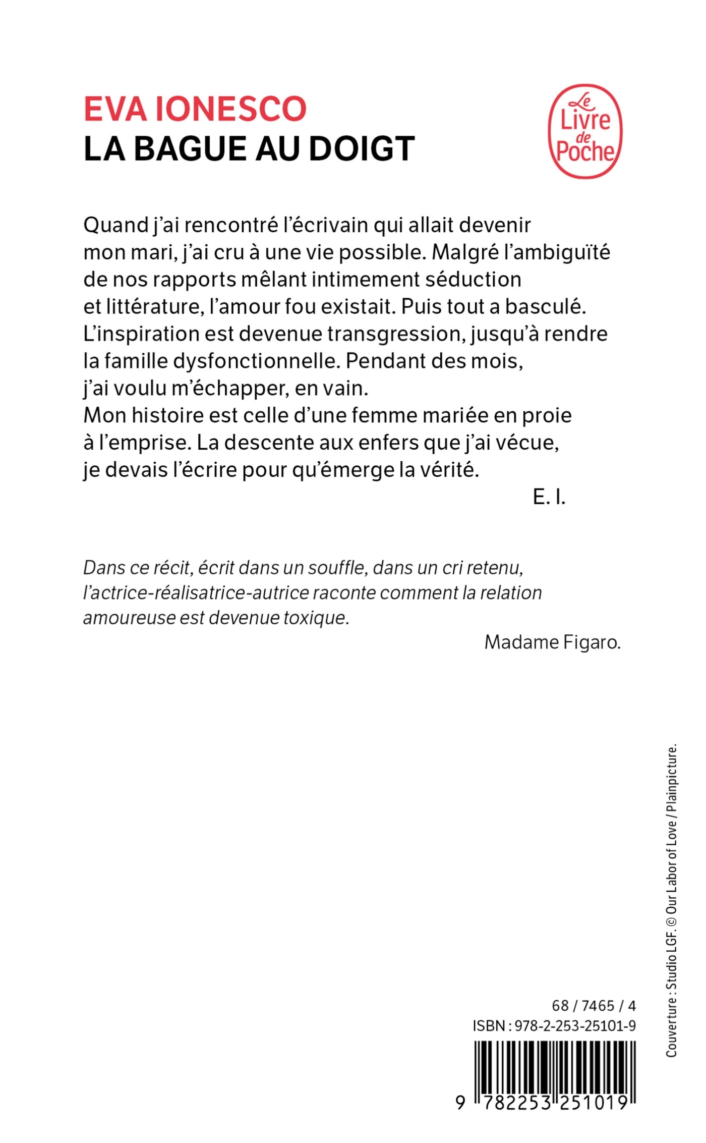 La Bague au doigt - Eva Ionesco - LGF