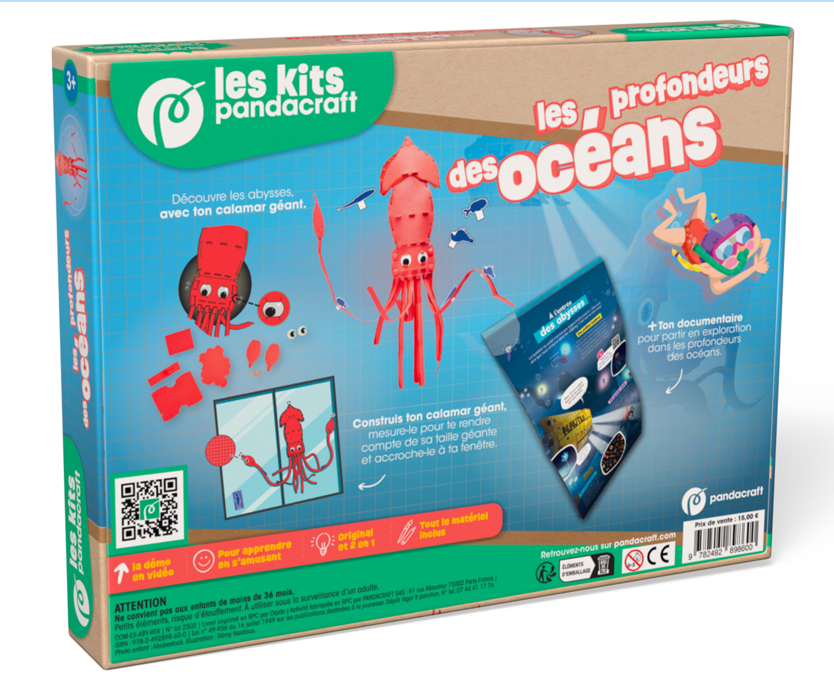 Les profondeurs des océans - Kit Pandacraft dès 3 ans -  - PANDACRAFT