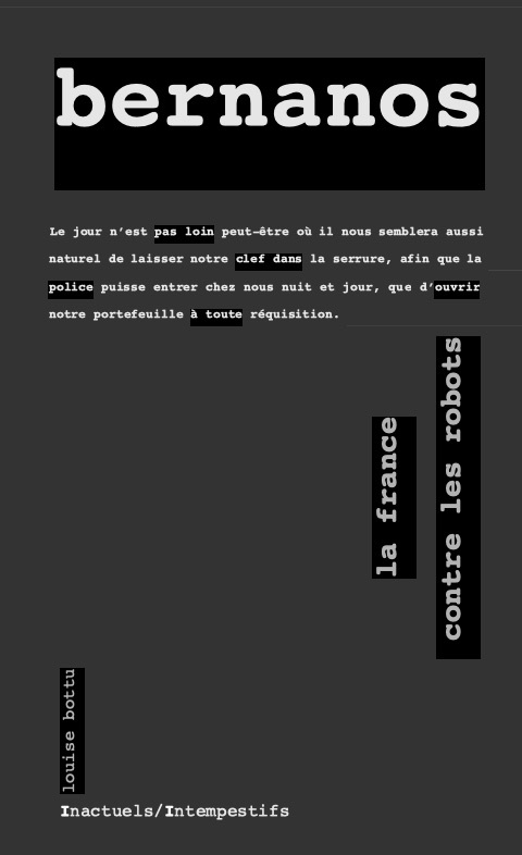 La France contre les robots - Georges Bernanos - LOUISE BOTTU