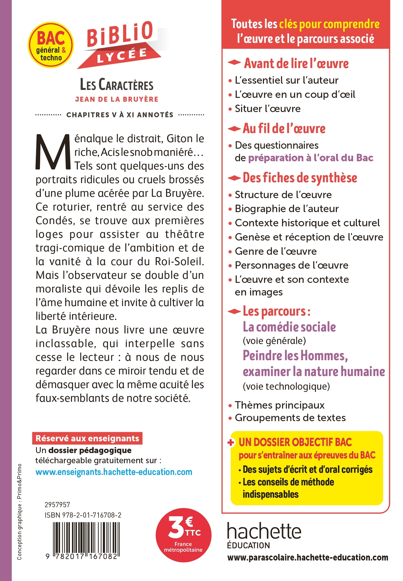 BiblioLycée - Les Caractères, La Bruyère - BAC 2025 -  La Bruyère, Véronique Brémond Bortoli - HACHETTE EDUC