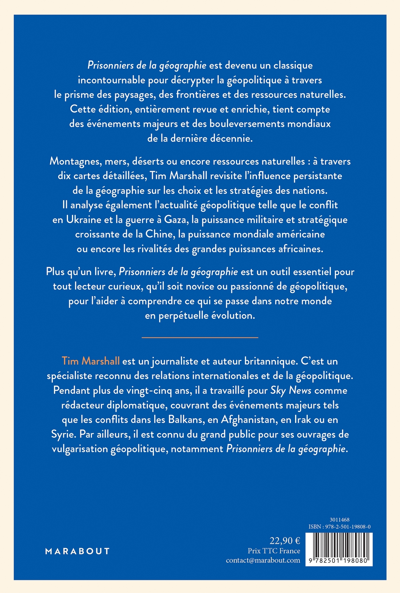Prisonniers de la géographie - Tim Marshall - MARABOUT