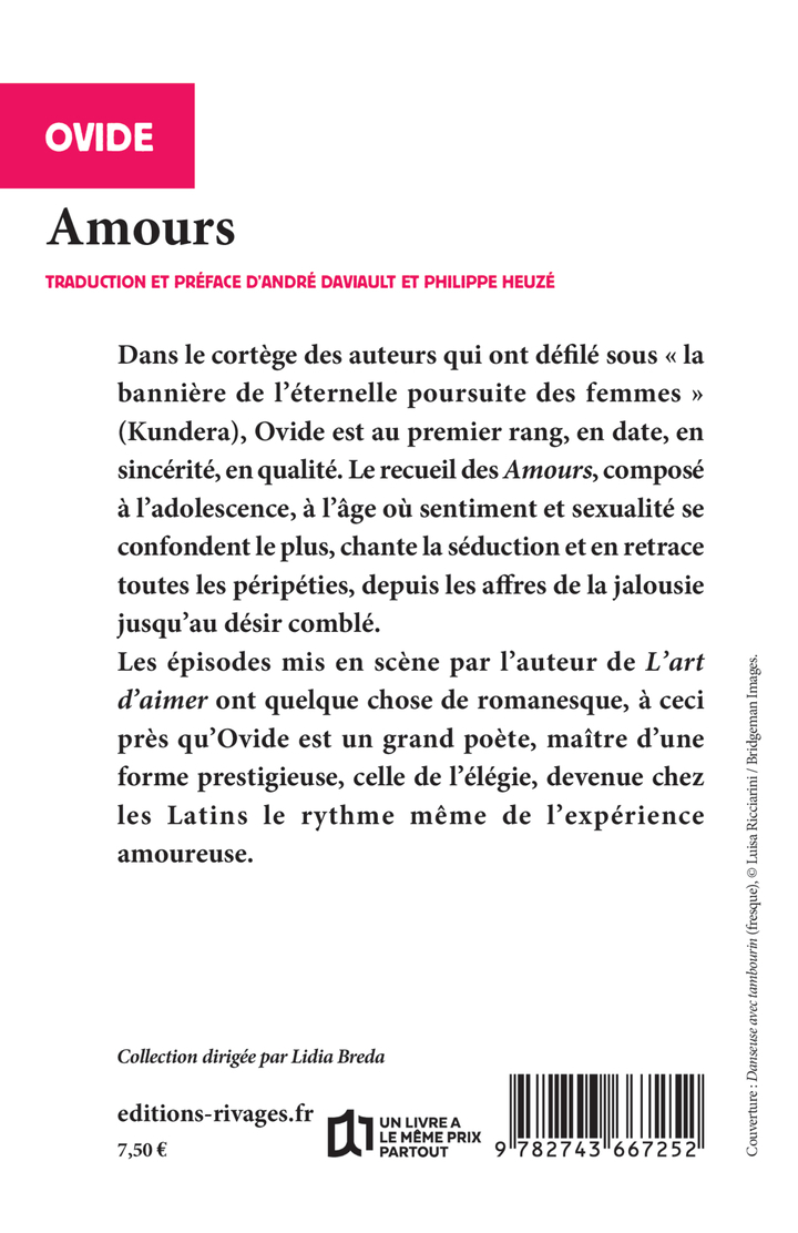 AMOURS -  Ovide - RIVAGES