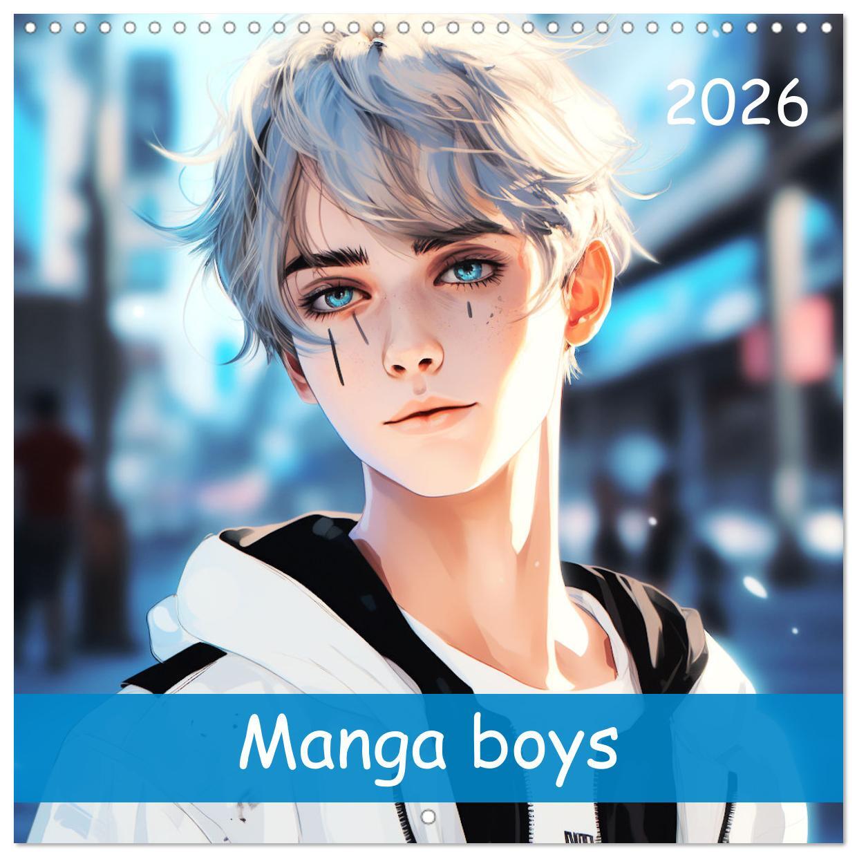 Manga boys (Calendrier mural carré 2026 30x30 cm) Calendrier double avec une page pour vos prises de notes -  PAGNON MARIE-ANGE, Marie-Ange PAGNON - CALVENDO