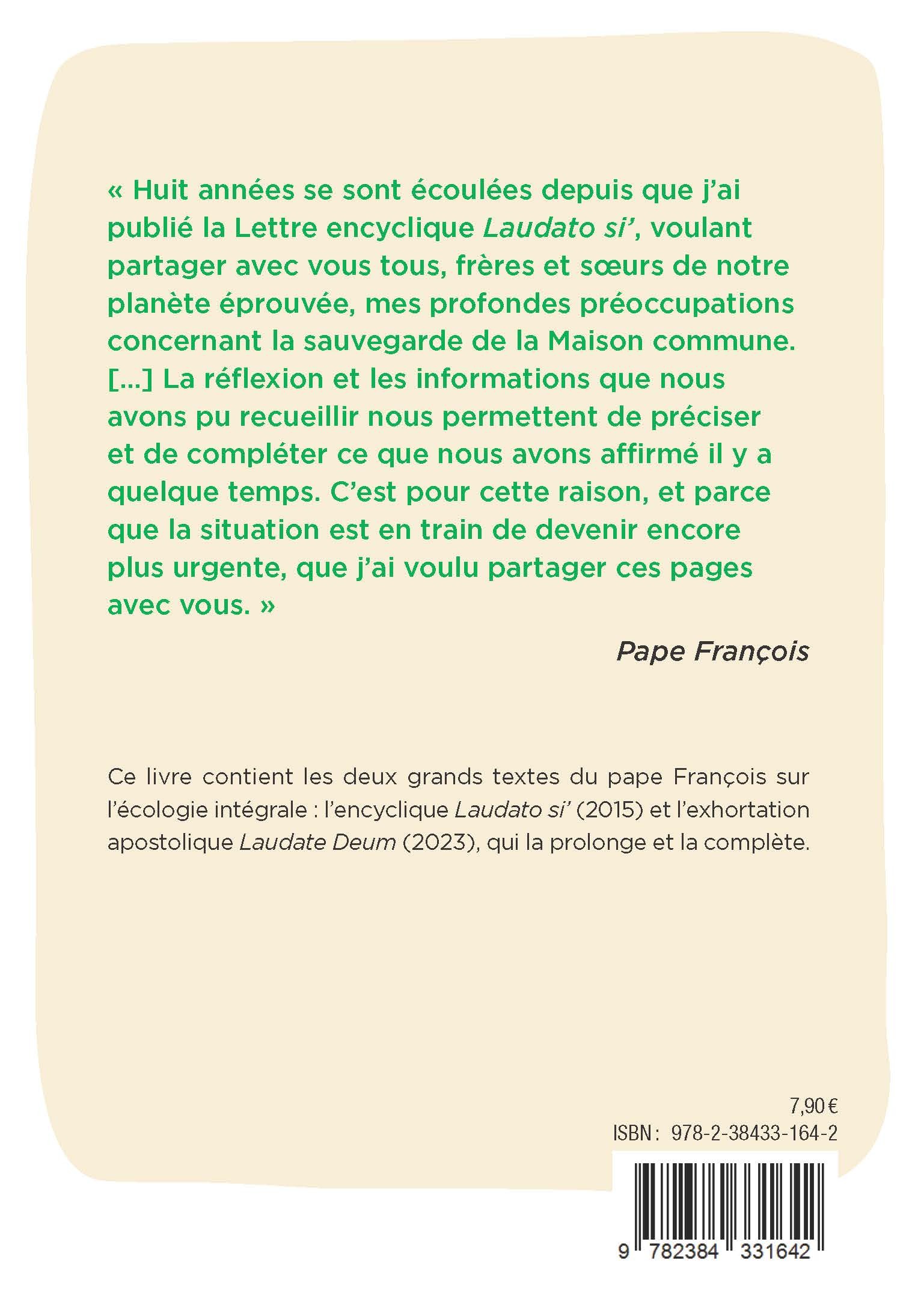 "Loué sois-tu" - lettre encyclique "Laudato si'" sur la sauvegarde de la maison commune -  Pape François,  François - EMMANUEL