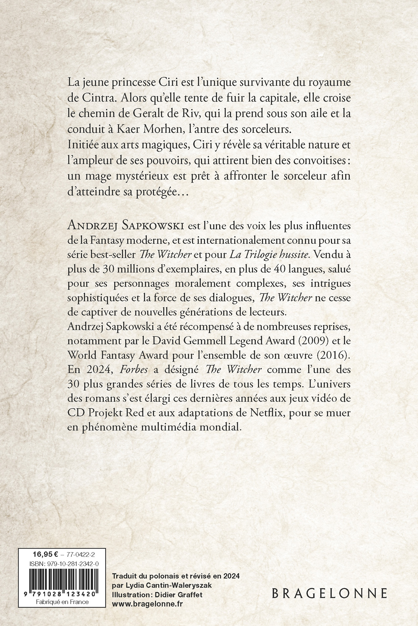 Sorceleur (Witcher), T3 : Le Sang des elfes  (traduction révisée) - Andrzej Sapkowski - BRAGELONNE