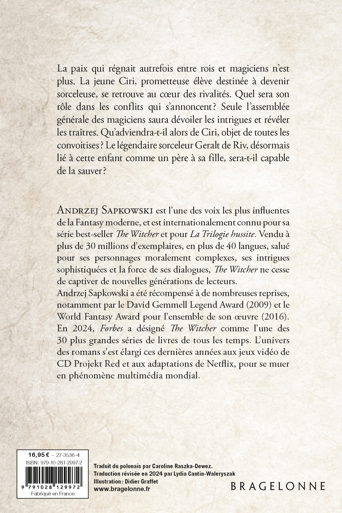 Sorceleur (Witcher), T4 : Le Temps du mépris (traduction révisée) - Andrzej Sapkowski - BRAGELONNE