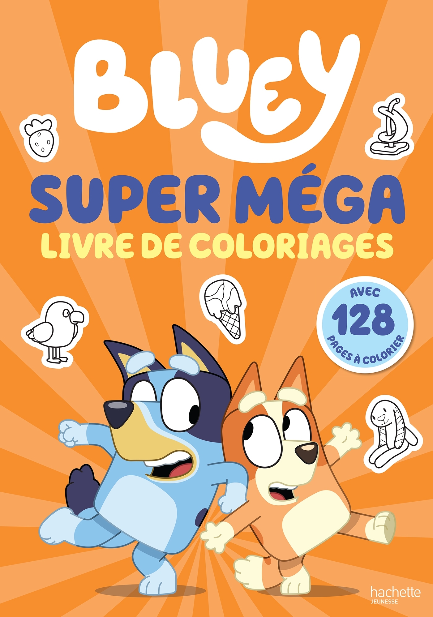 Bluey - Super méga livre de coloriages -  BBC Studios - Ladybird Books Ltd - HACHETTE JEUN.