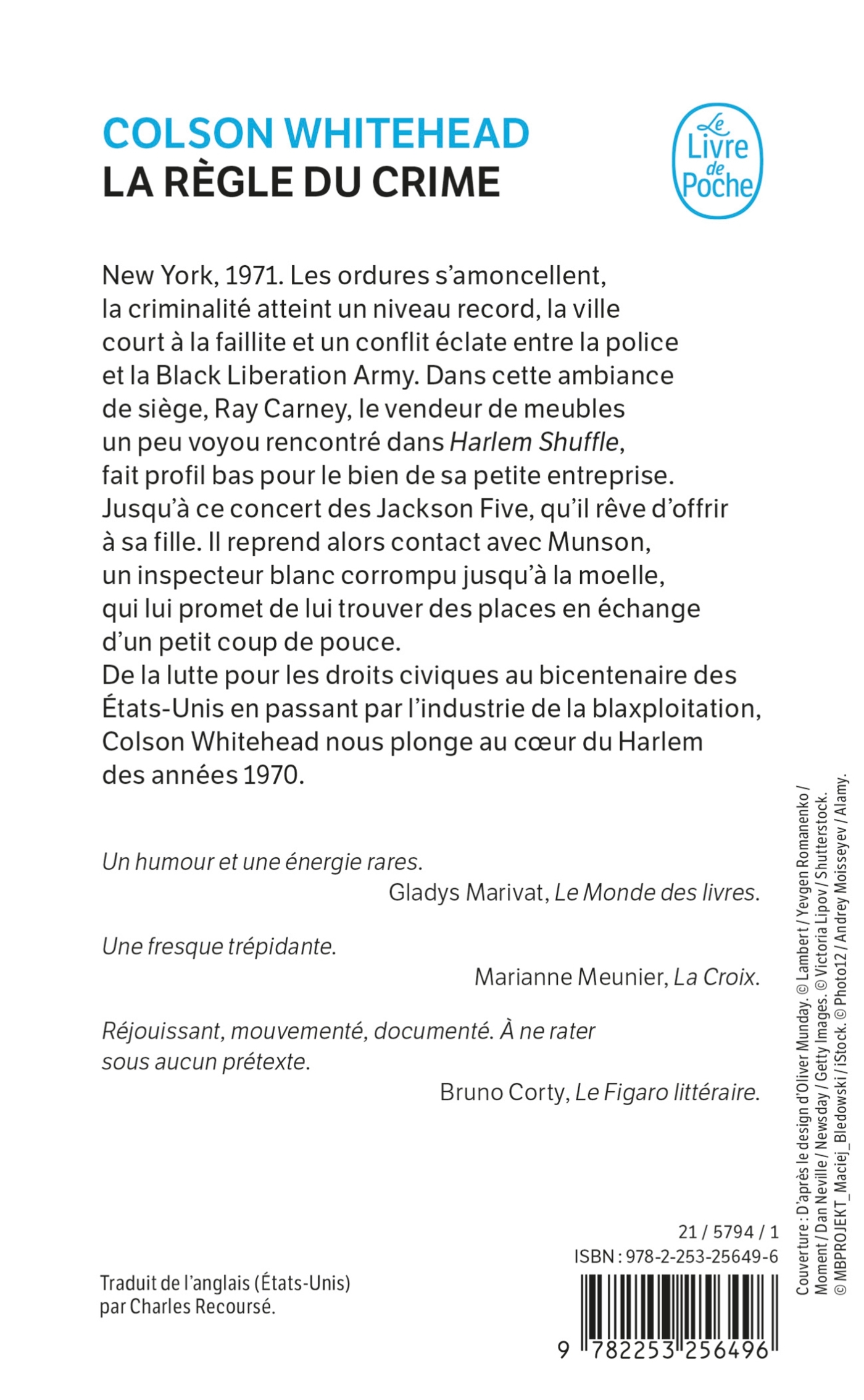 La Règle du crime - Colson Whitehead - LGF