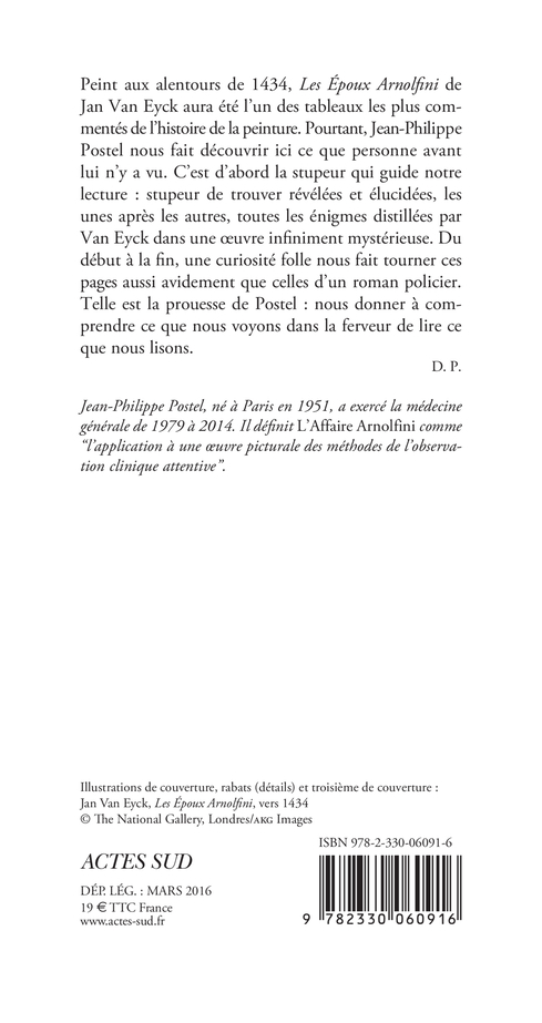 L'Affaire Arnolfini - Jean-Philippe Postel, Daniel Pennac - ACTES SUD