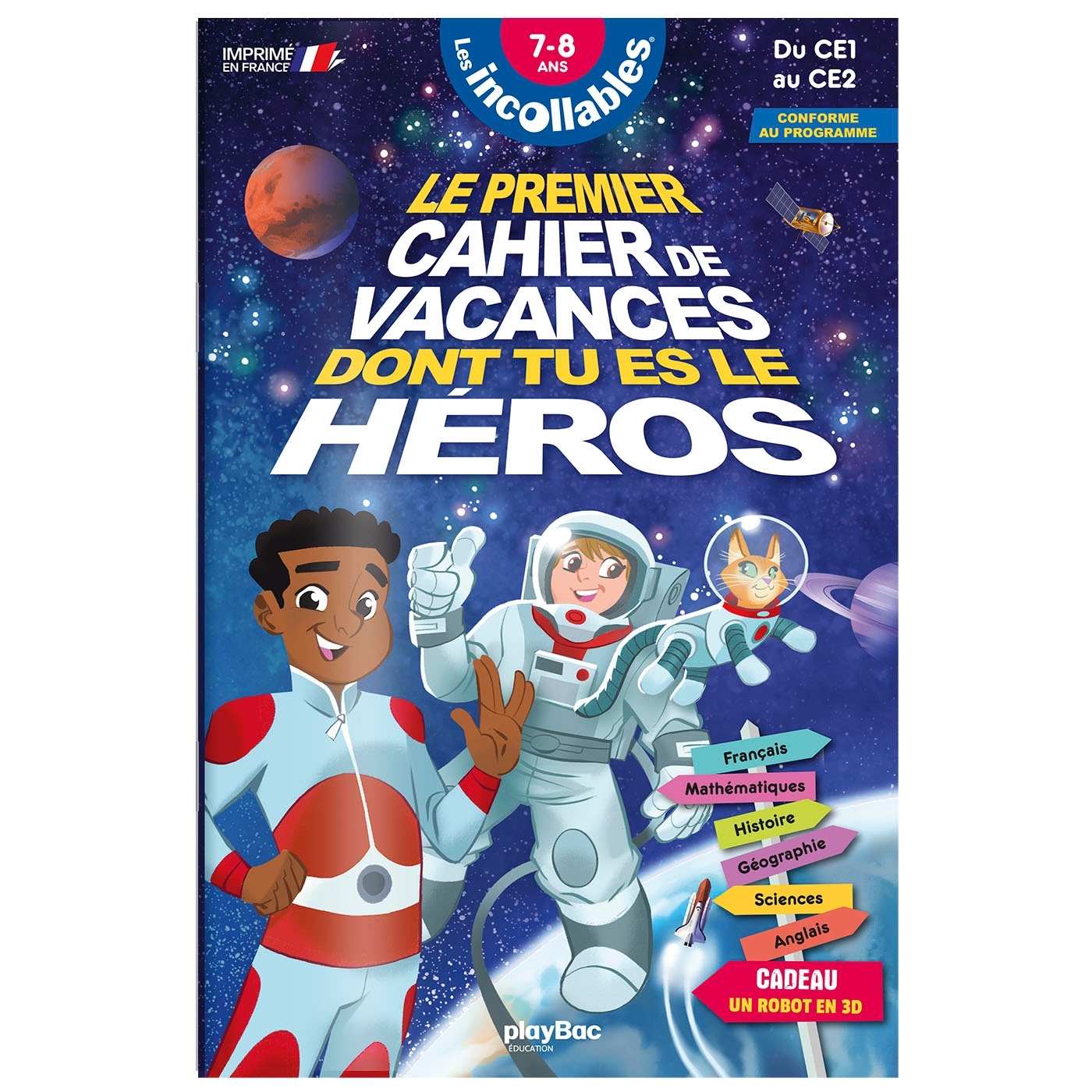 Cahier de vacances dont tu es le héros 2026 - Les incollables - CE1 au CE2 - 7/8 ans - Julien Falconnet - PLAY BAC
