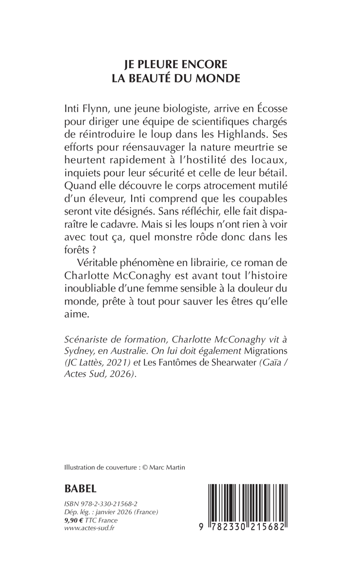 Je pleure encore la beauté du monde - Charlotte Mcconaghy - ACTES SUD
