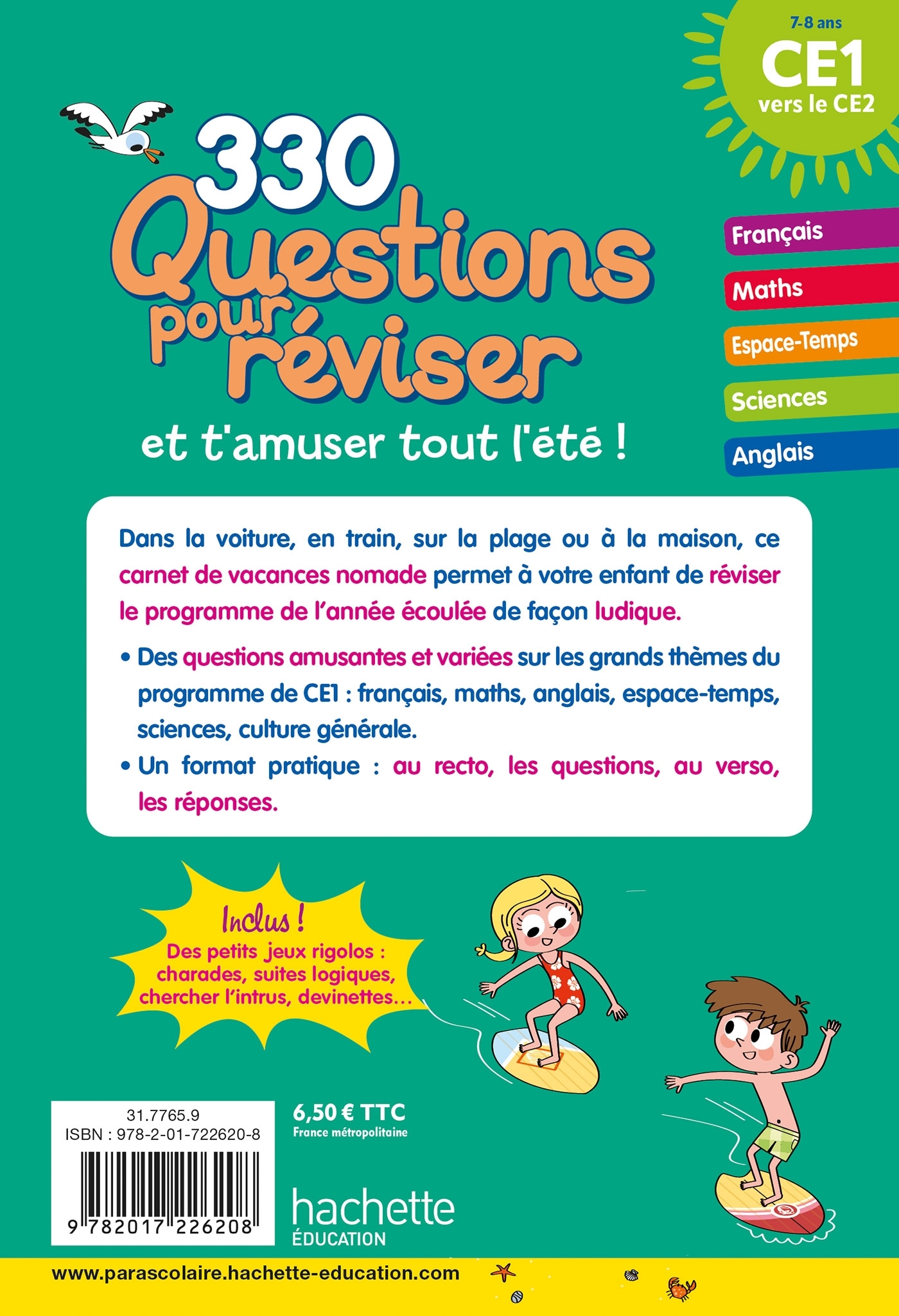 Questions pour réviser - Du CE1 au CE2 - Cahier de vacances 2025 - Michele Lecreux, Clémence Roux de Luze, Sandra Lebrun, Loïc Audrain - HACHETTE EDUC