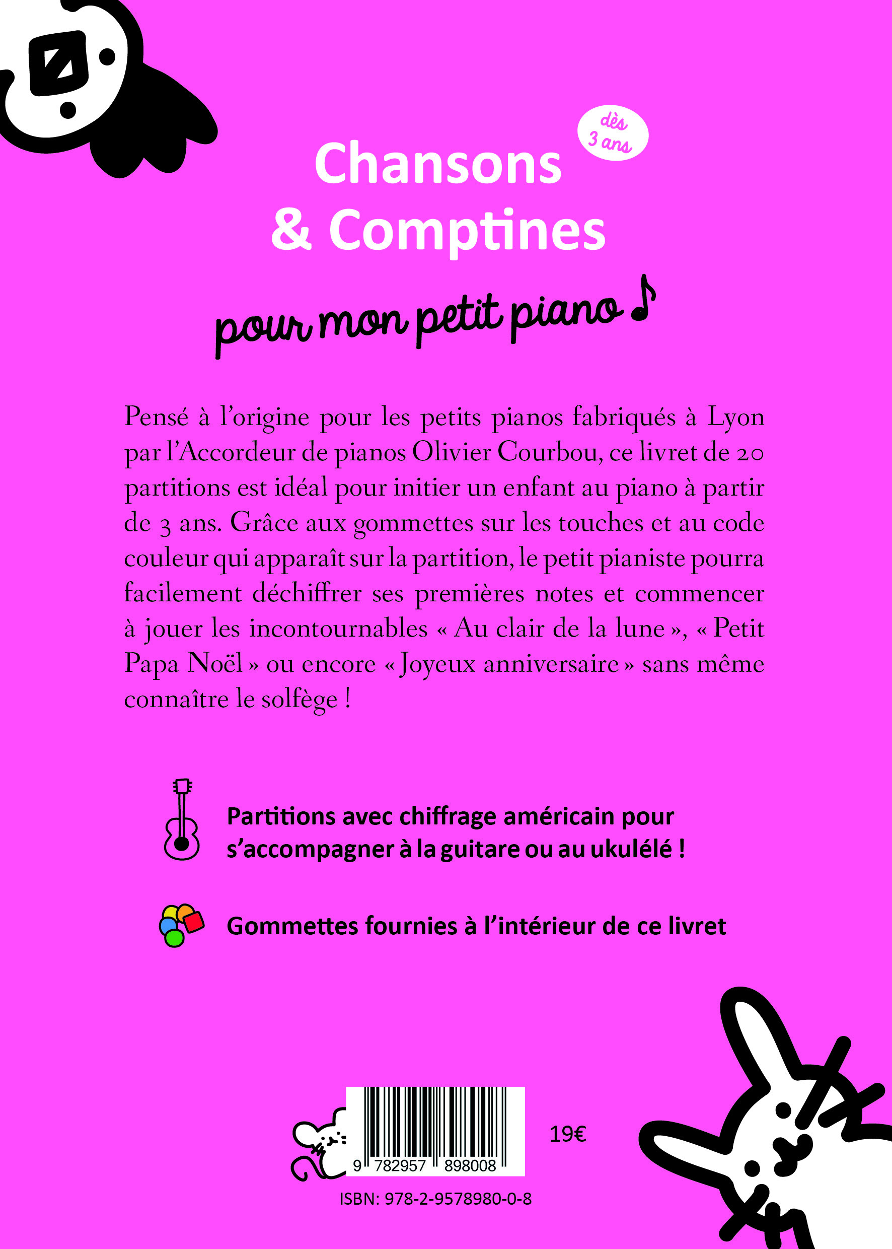 CHANSONS & COMPTINES POUR MON PETIT PIANO - OLIVIER COURBOU - PETITS PIANOS
