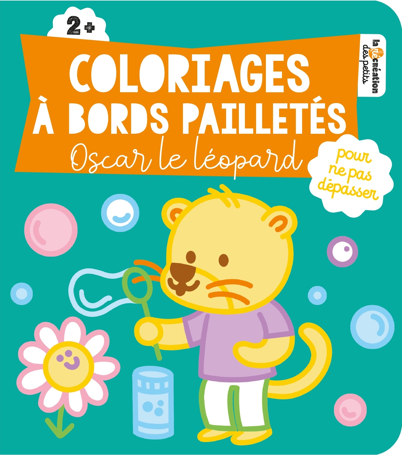 Coloriages à bords pailletés - Oscar le léopard -  - DEUX COQS D OR