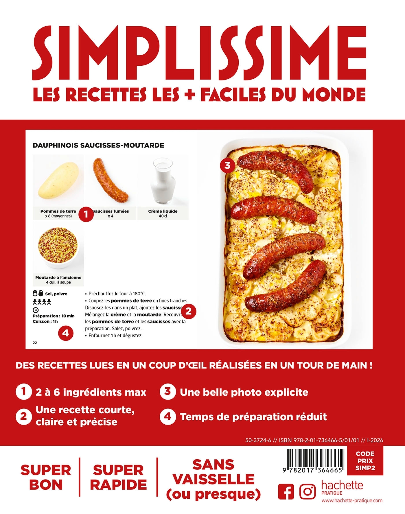 NED Moyen Simplissime - Plats au four - ERICK ALEXANDERSON ROSAS, Jean-François Mallet - HACHETTE PRAT