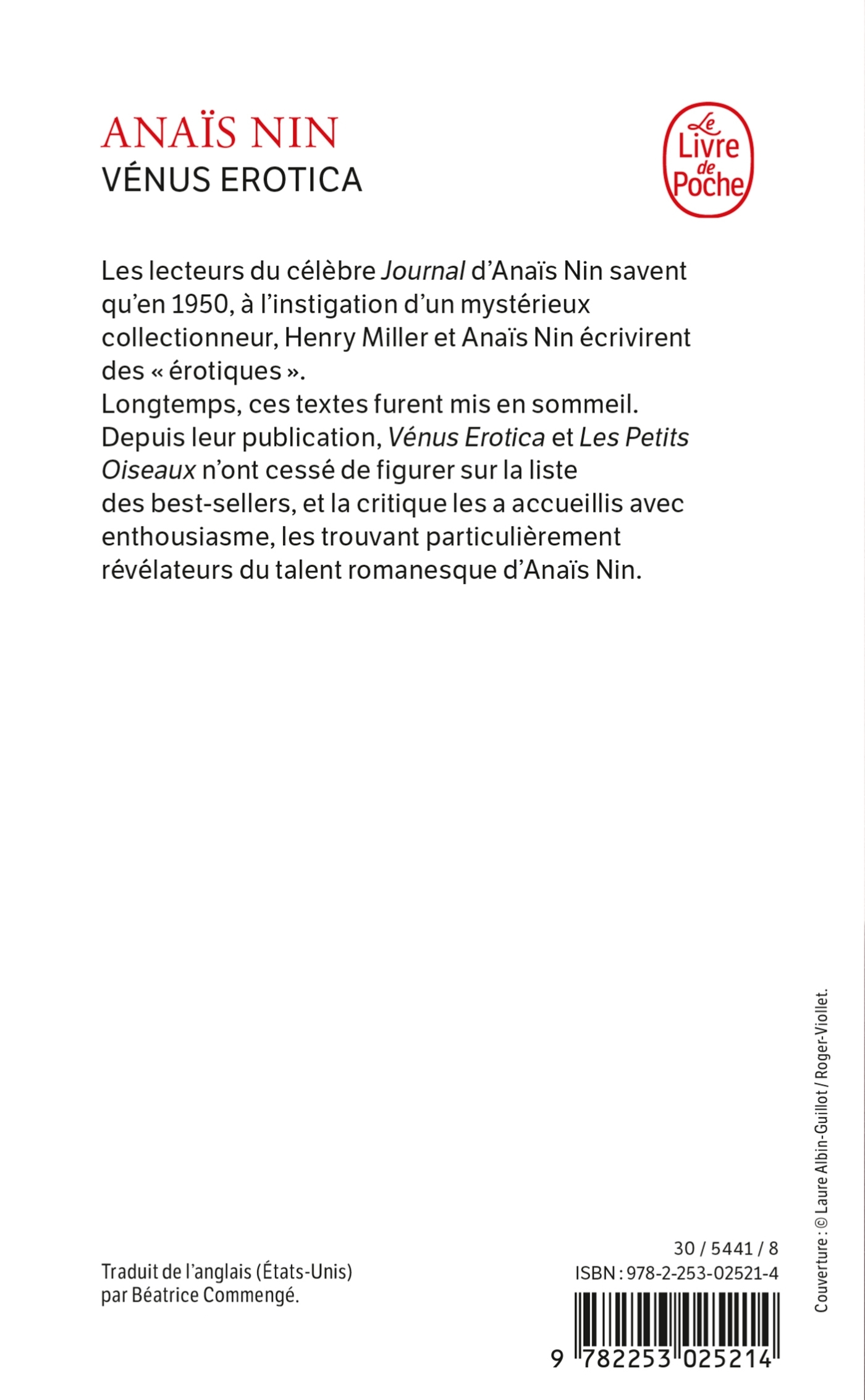 Vénus Erotica - Anaïs Nin - LGF