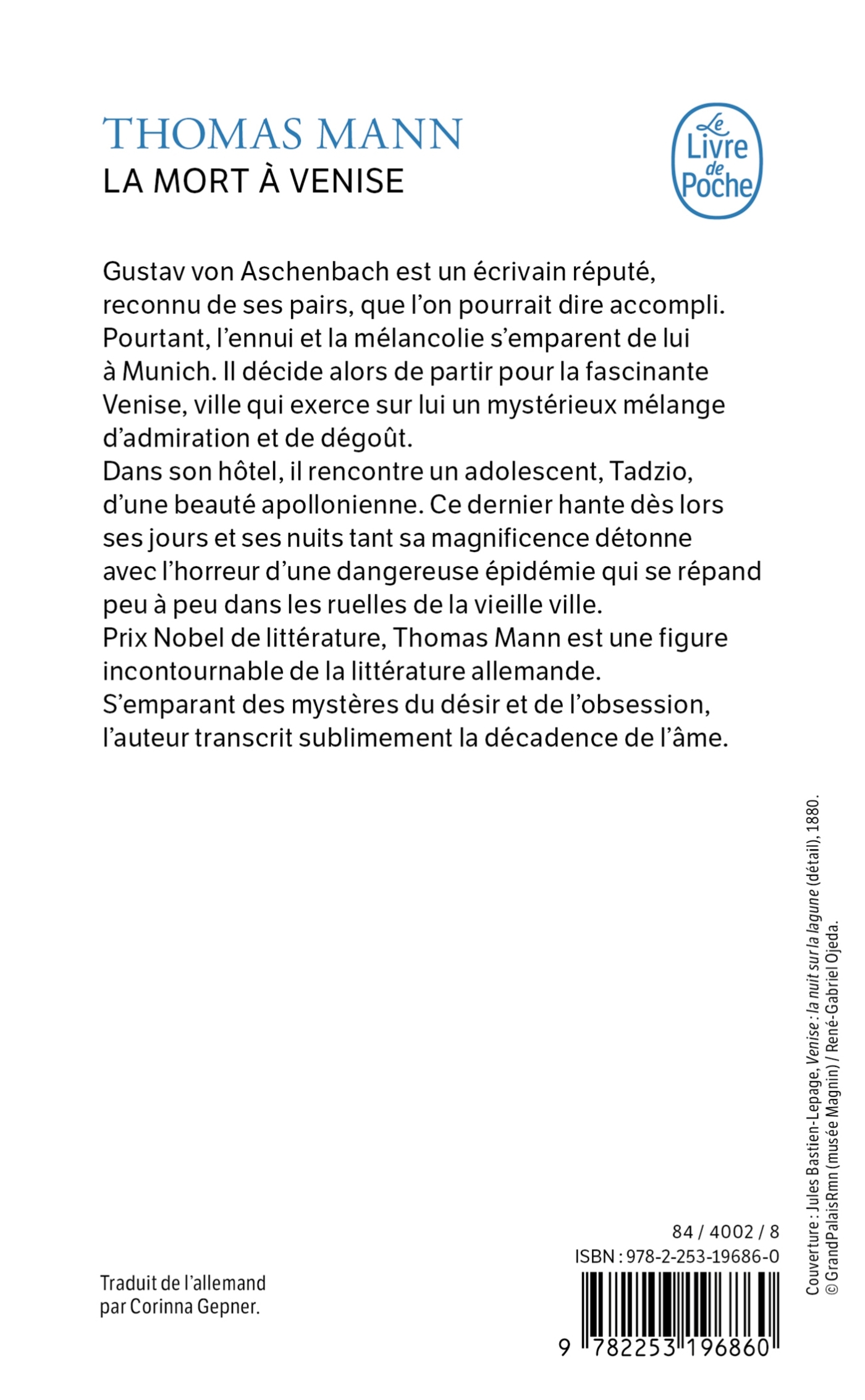 La Mort à Venise (nouvelle traduction) - Thomas Mann - LGF