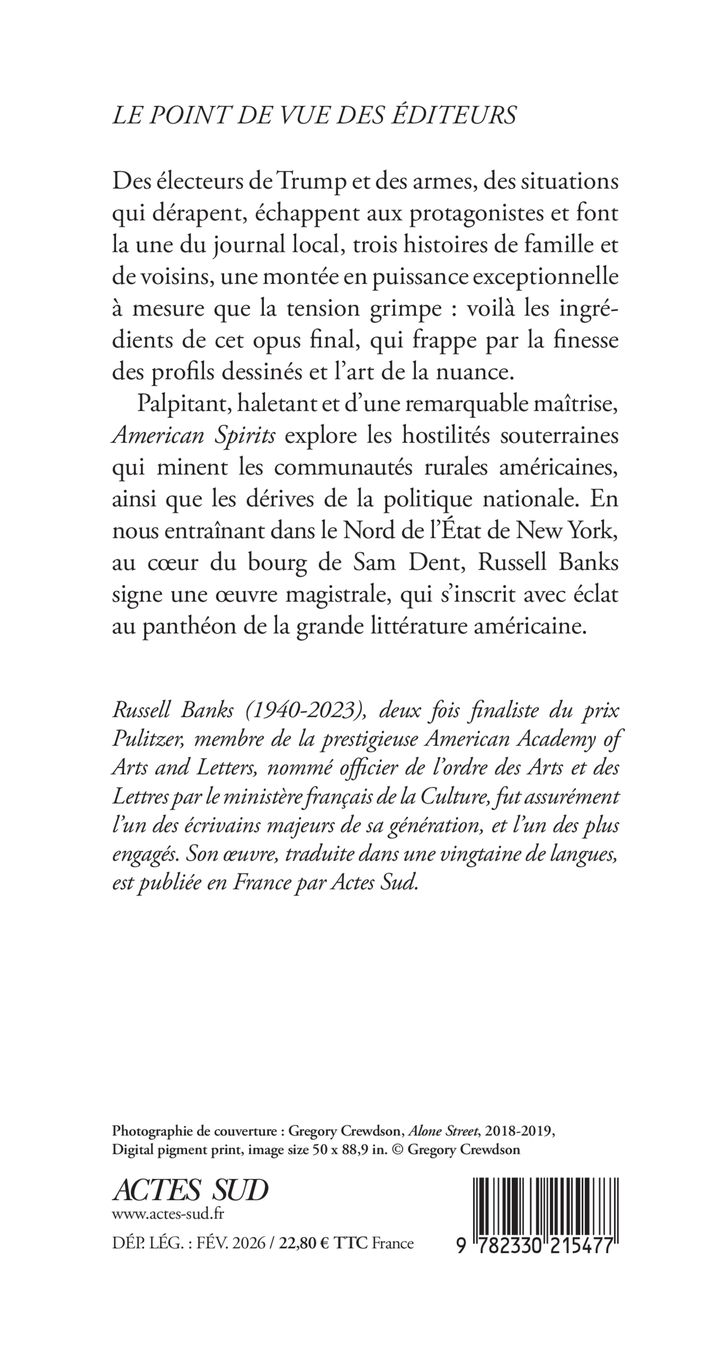 American Spirits - Russell Banks - ACTES SUD