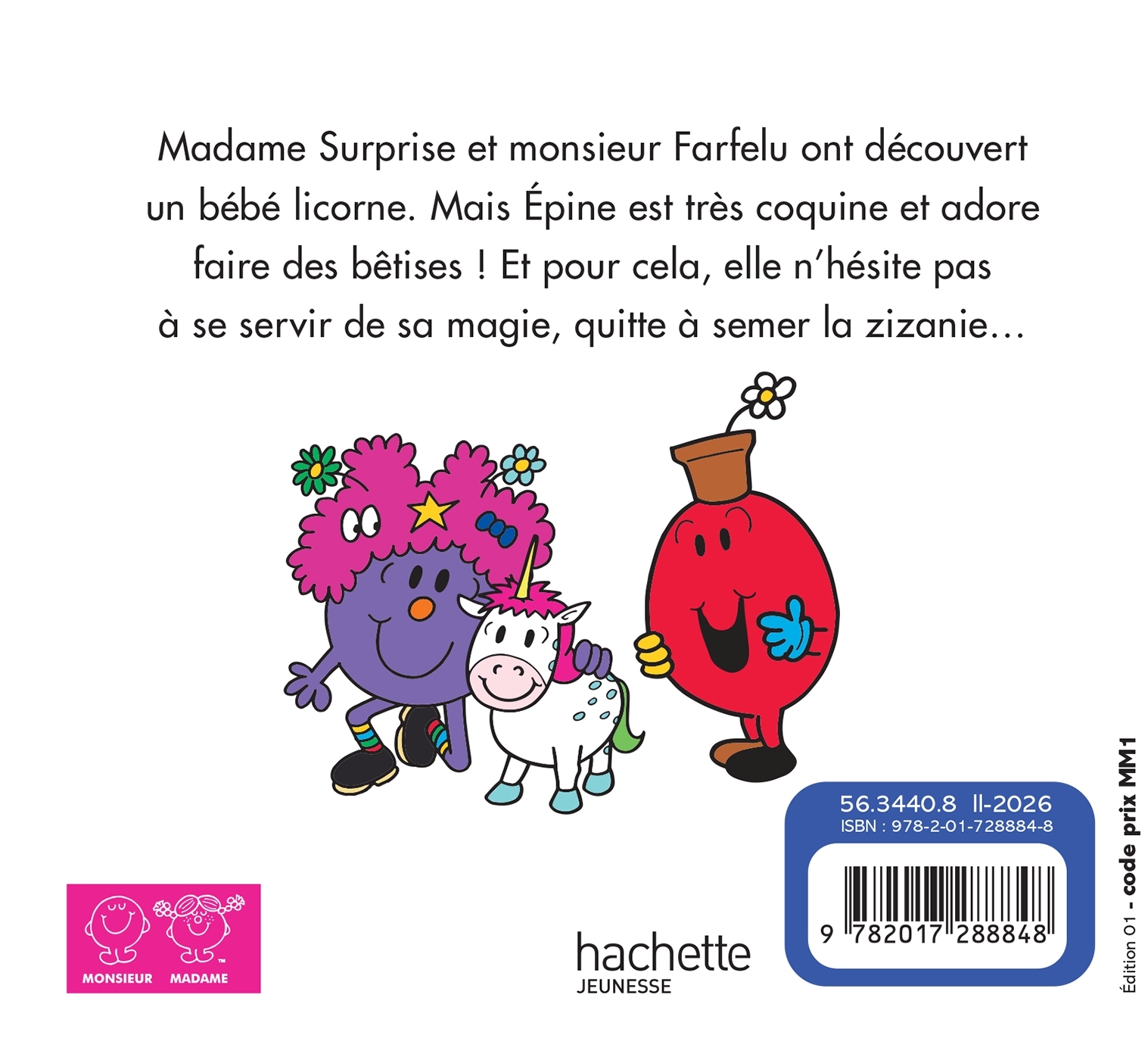 Les Monsieur Madame - Le bébé licorne -  Sanrio - HACHETTE JEUN.