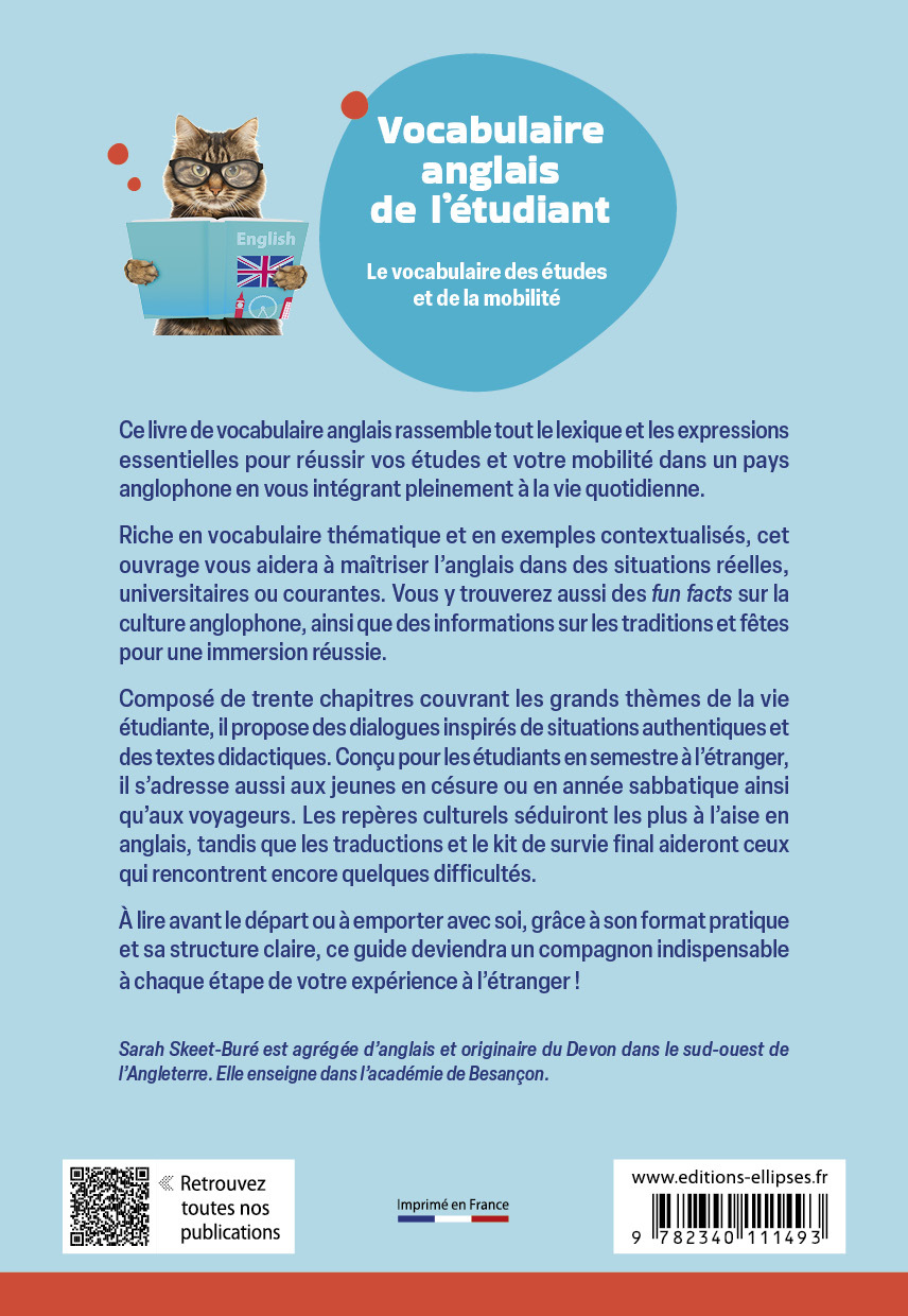 Vocabulaire anglais de l'étudiant - Sarah SKEET-BURÉ - ELLIPSES
