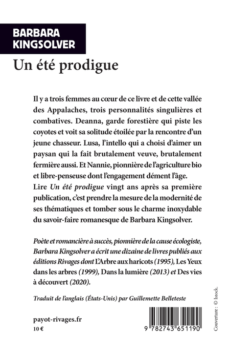 Un été prodigue - BARBARA KINGSOLVER - RIVAGES