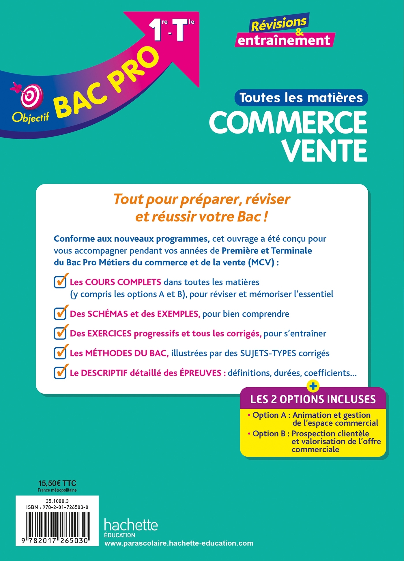 Objectif bac pro - Métiers du commerce et de la vente (1re et Term) - Toutes les matières - BAC 2026 - Peggy Libert, Denise Blanc, Bernard Blanc, Fabrice Frattini, Florence Dedeyan, Jean-Yves Gola, Guillaume Luciani, Emmanuelle Herry, Ahmed Nouidjem, Sylv