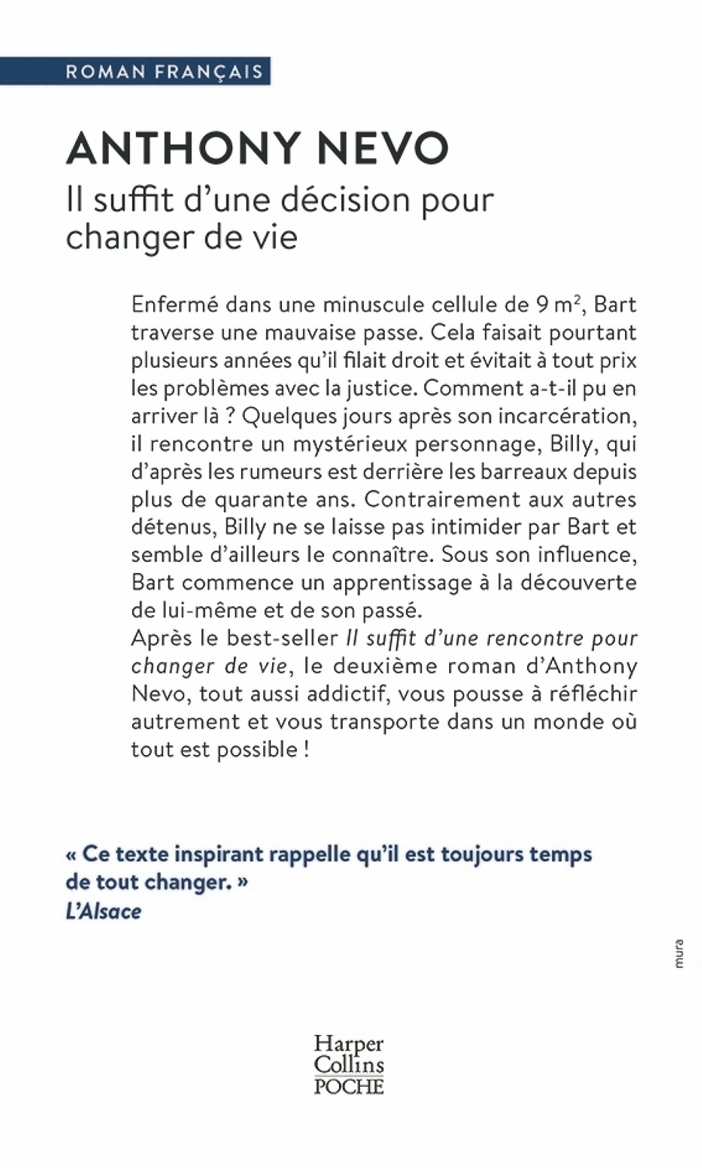 Il suffit d'une décision pour changer de vie - Anthony Nevo - HARPERCOLLINS