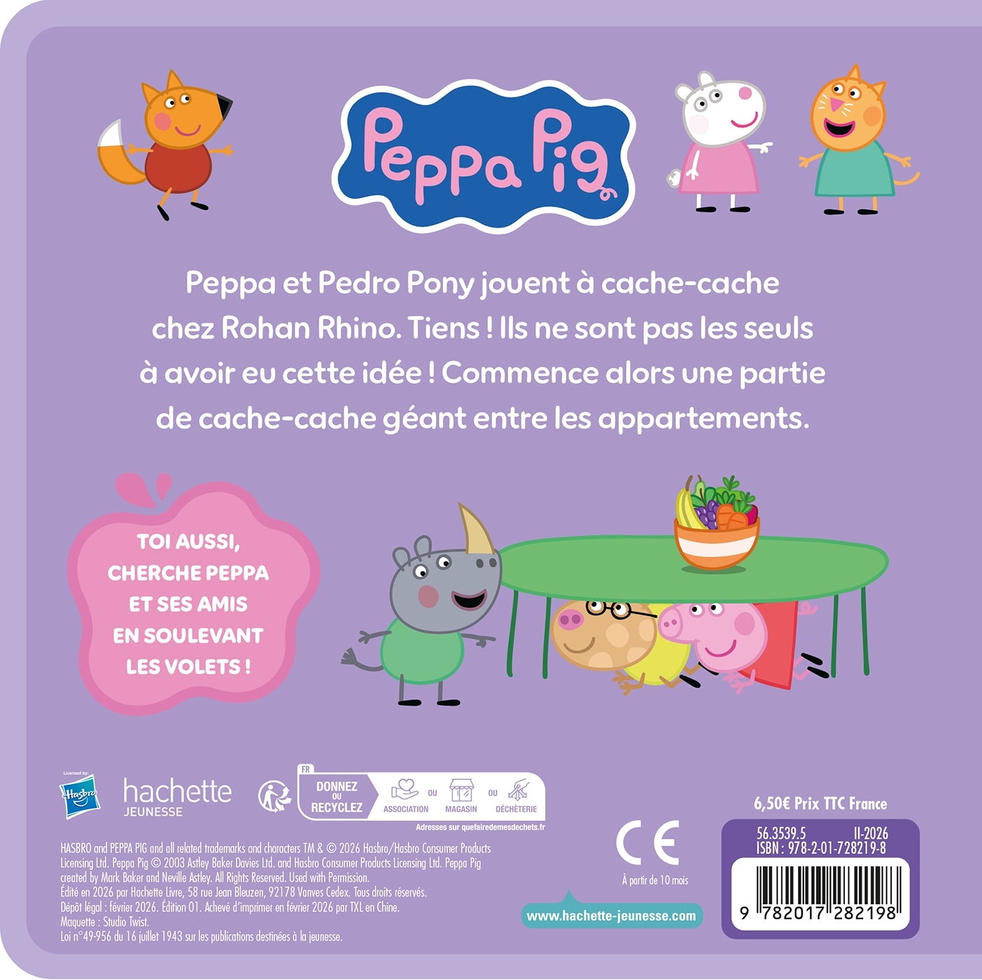Peppa Pig - Partie de cache-cache géant -  Hasbro - HACHETTE JEUN.