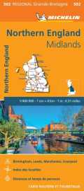 Carte regionale northern england, midlands