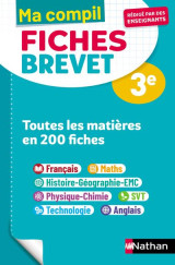 Ma compil fiches brevet : toutes les matieres en 200 fiches  -  3e (edition 2022)