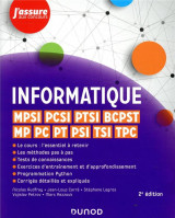 Informatique - mpsi, pcsi, ptsi, bcpst, mp, pc, pt, psi, tsi, tpc - 2e ed.