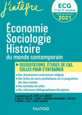 Ecg 1 et 2 : economie, sociologie, histoire du monde contemporain en fiches et dissertations