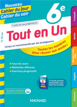 Nouveau cahier du jour / cahier du soir : tout en un  -  6e