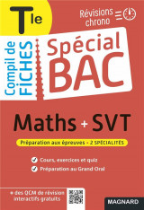 Special bac : compil de fiches maths-svt terminale bac 2022  -  tout le programme des 2 specialites en 119 ficches visuelles