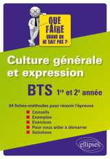 Bts culture generale et expression 1re et 2e annees