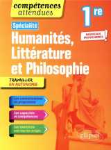 Specialite humanites, litterature et philosophie - 1re - nouveaux programmes