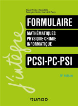 Formulaire pcsi-pc-psi - 8e éd.