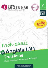 Cours legendre : mon annee d'anglais lv1  -  3e  -  cours, methode, exercices corriges (edition 2021)