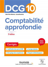 Dcg 10 : comptabilite approfondie  -  corriges (edition 2023/2024)